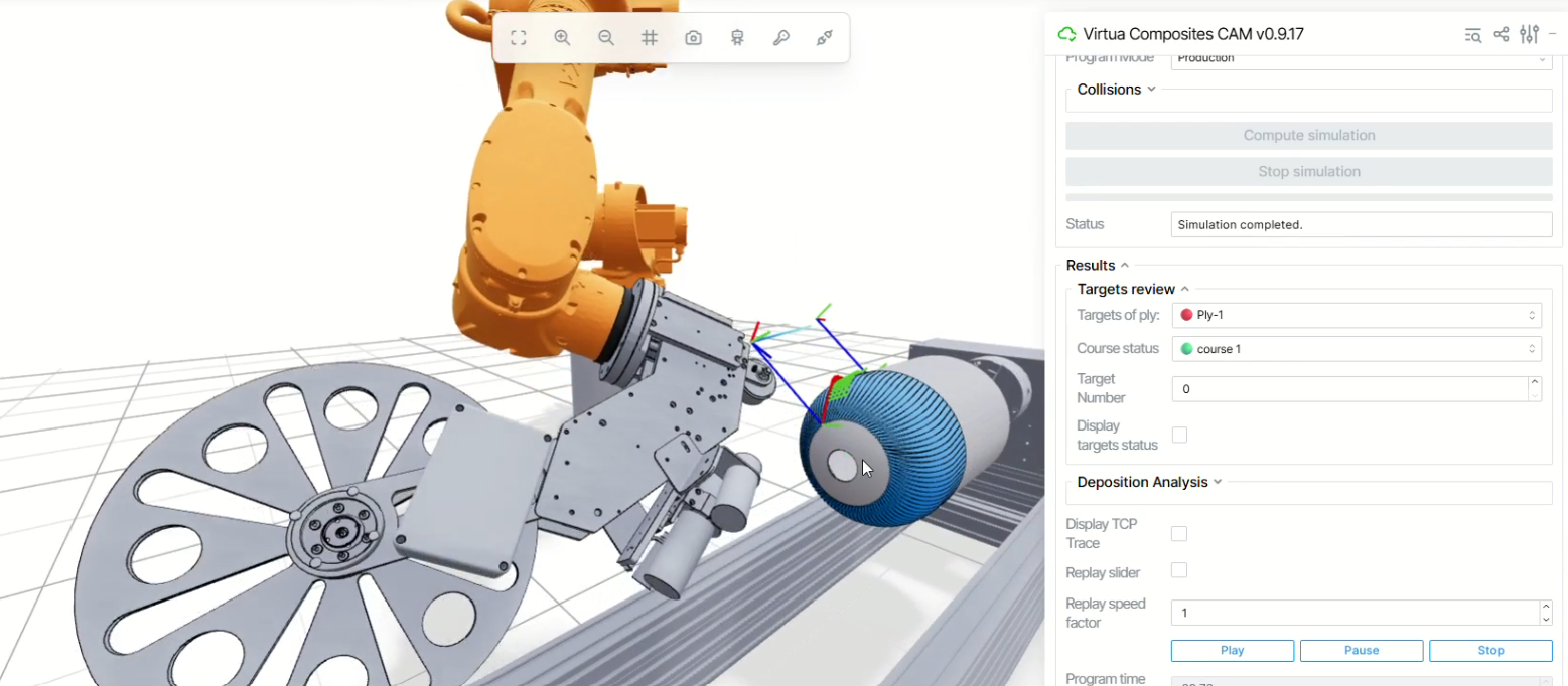 COPV filament winding with robot